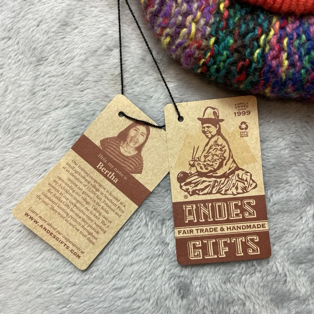 Andes Gifts Youth Size Day of the Dead Beanie Earflap Hat Alpaca Blend Peru‎ NWT